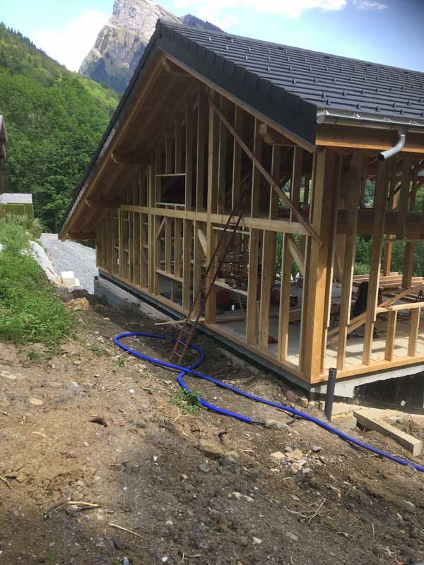 PHOTO D'UNE OSSATURE BOIS - GURLIE SAS SAMOËNS