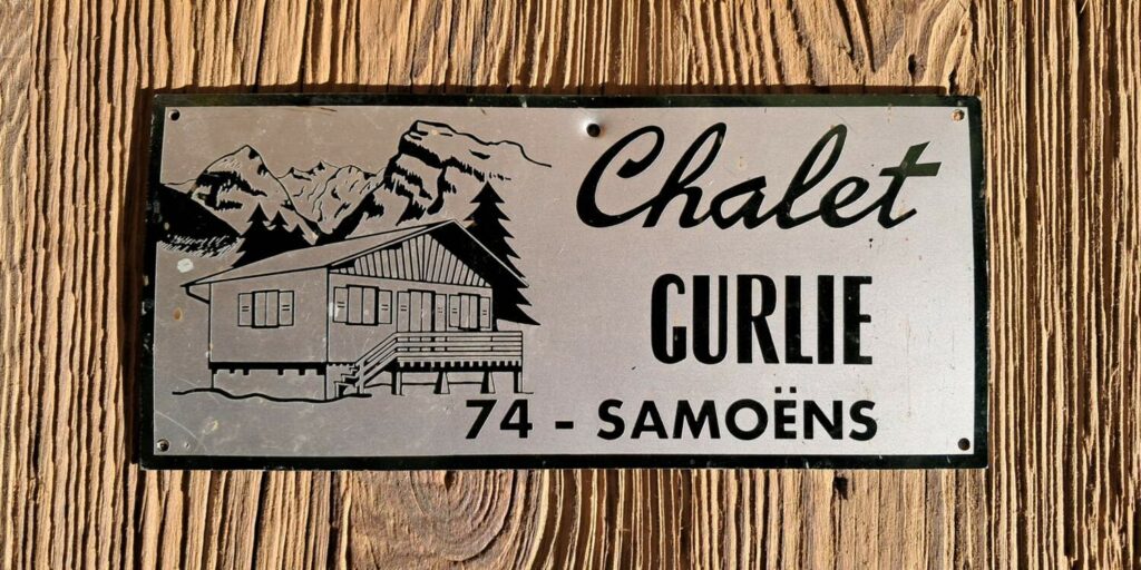 Plaque du chalet gurlie SAS